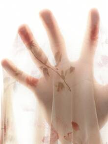 Modelyn Robe élégante pour femmes grandes tailles avec imprimé floral, épaules dénudées, volants et manches évasées ajustées - Multicolore - Voir 9