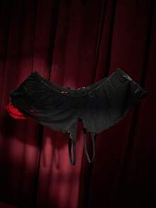 SpicyHot Women's Sexy Lace Patchwork Crotchless Panties - Black - View 6