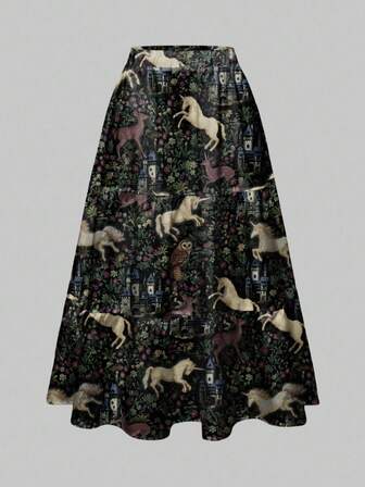 Fairycore 3-lagiger Vintage Blume Muster Retro Rock für Frauen