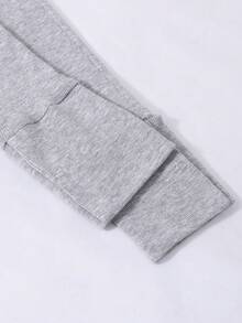 ChillGRL Aralina Tween Girls Elastic Knit Shirt, Suitable For Students, College Style Long Sleeve T-Shirt, Autumn/Winter - Blue - View 3