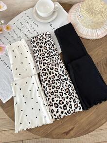 LMoss Kids 年轻女孩豹纹喇叭休闲裤 - 彩色 - 查看 4