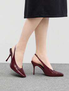 CUCCOO BIZCHIC Women's Fashionable Versatile Commuting Elegant Pumps Valentine's Day - Burgundy - View 5