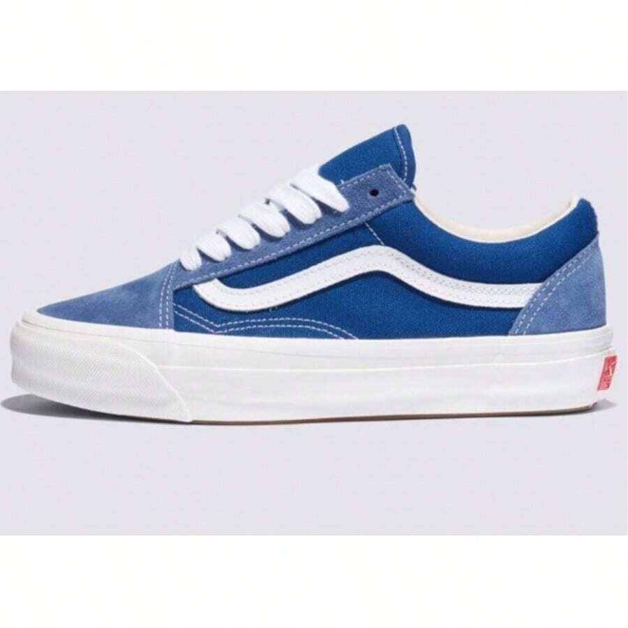 Vans LX Old Skool 男士运动鞋 VN000D560QY1 - 絨面革 藍色/藍色 - 查看 1