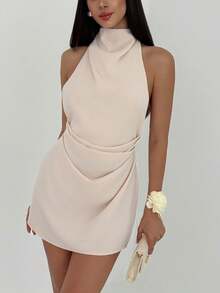 Women Short Dresses - White - View 3