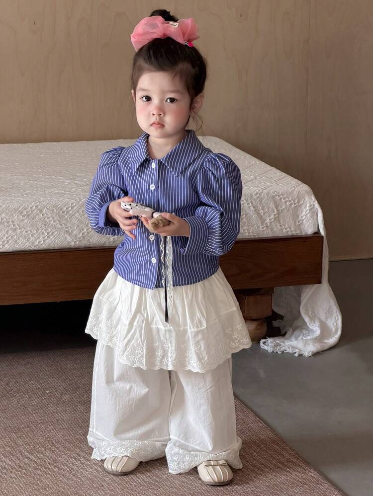 Toddler Girls' Striped Casual Long Sleeve Top, Spring/Autumn