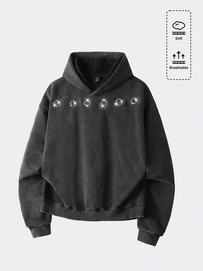 sweat-shirt à capuche en cuivre lavé pour homme