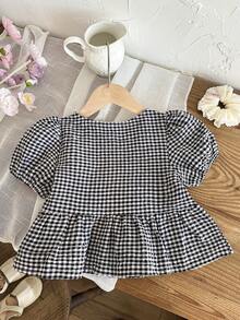 LMoss Kids 女童格子休闲衬衫