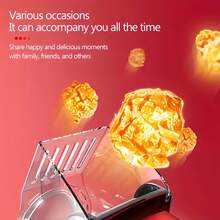 Teckwe Popcorn Machine High Popping Rate Fully Automatic Popcorn Machine Electric Air Popper Mini Popcorn Machine For Home Kitchen European-Style Plug