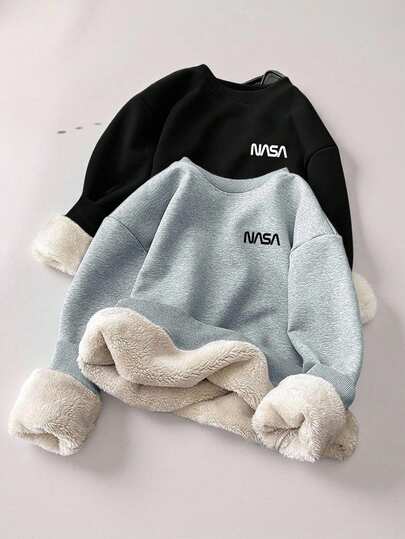 两件套男童保暖宽松套头卫衣套装，黑色、灰色、复古风，适合上学、花园、秋季、冬季穿着，闪亮酒红色波西米亚哥特风Y2K街头服饰，适合锐舞派对、度假、节日、秋冬季节穿着，复古休闲舒适