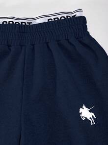 Sparklyn 2件套女童连帽拉链外套短款上衣和宽松弹力腰阔腿休闲裤套装，秋季