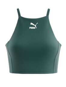 Puma T7 Shiny Women Tank Top Green - Green - View 1