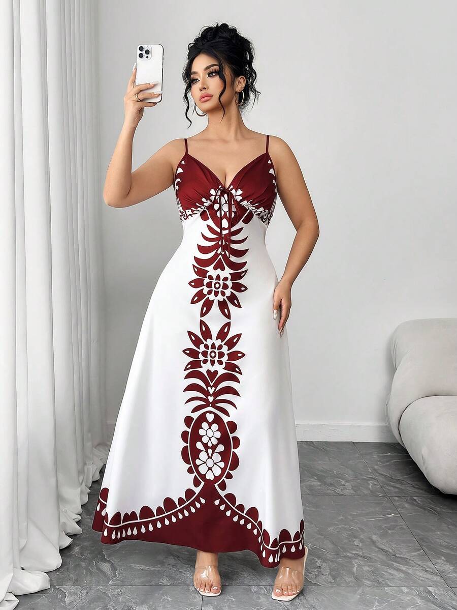 Elenzga Váy nữ mới, cỡ lớn, thanh lịch - Nhiều màu - Xem 1