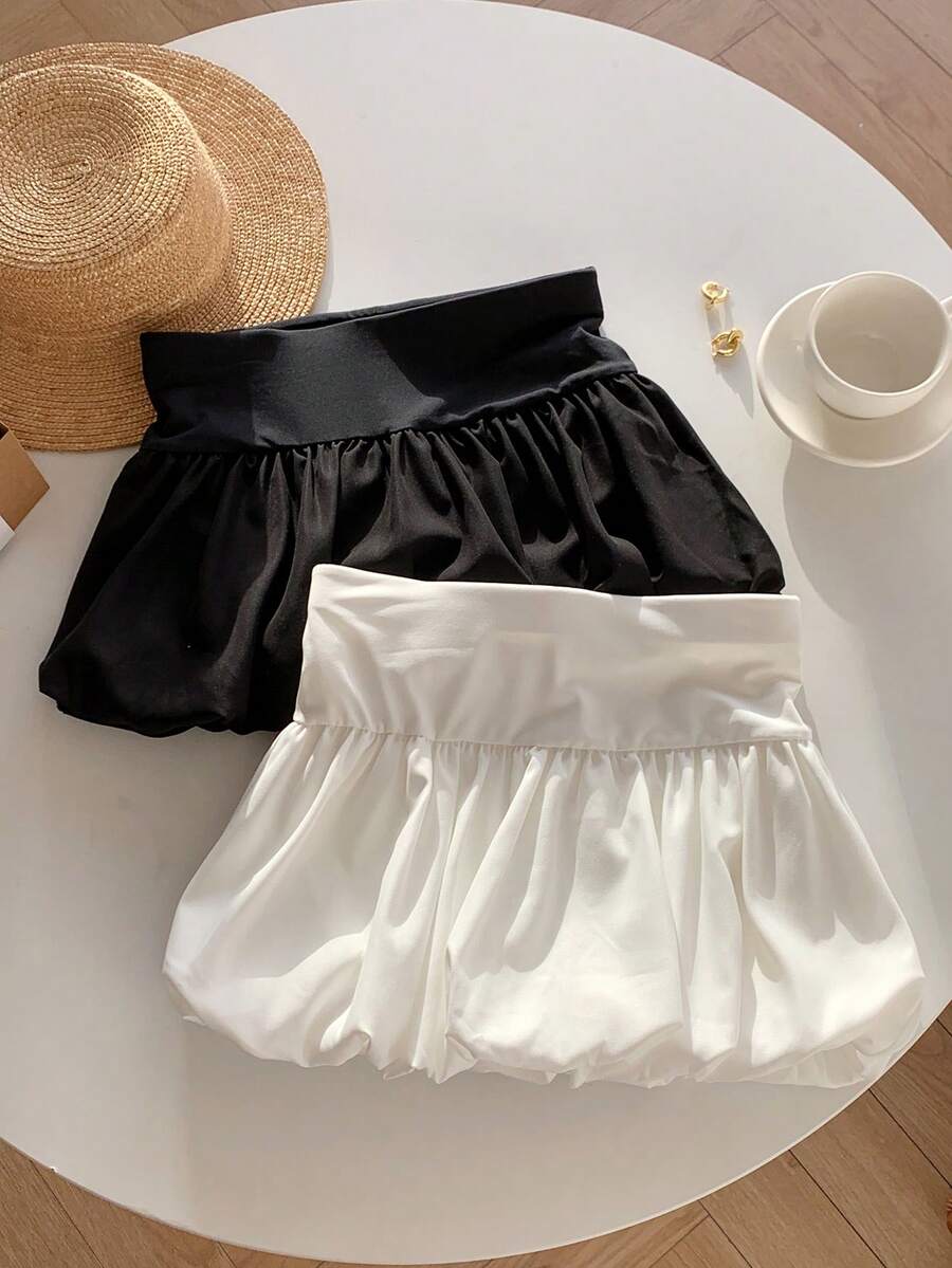 Comfortcana Bộ 2 váy chữ A quấn họa tiết hoa trơn cho nữ - Nhiều màu - Xem 1