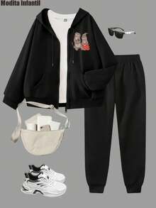 Tween Boys Outerwear Co-Ords - Black - View 1