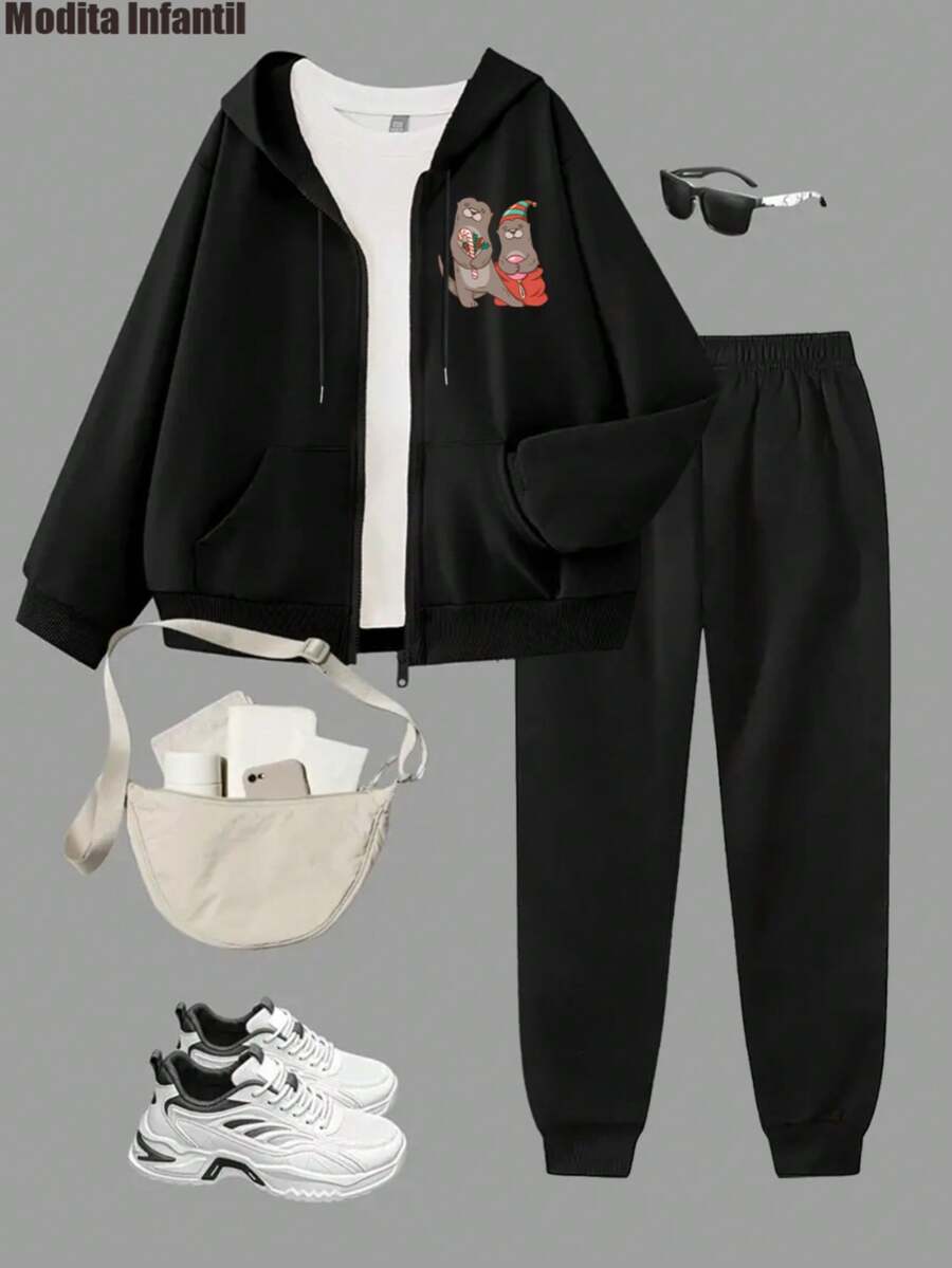 Tween Boys Outerwear Co-Ords - Black - View 1