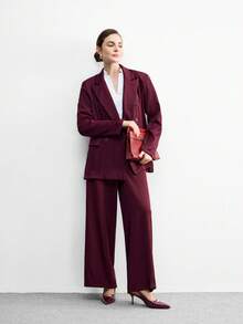 CUCCOO BIZCHIC 极简露跟细跟纯色女式高跟鞋，通勤休闲两相宜。 - 酒紅色 - 查看 6