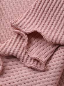 DAZY Baby Girls 2 In 1 Solid Color Lace Patchwork Cute Sweet Long Sleeve Top Toddler Girls Clothes - Pink - View 10