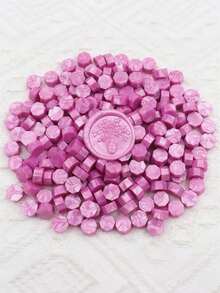 200 حبة/كيس من حبيبات الشمع المختومة بشكل ثماني الأضلاع لختم الأختام الشمعية، زخرفة يدوية للبطاقات والمظاريف، شمع لاكي مختوم للحرفة اليدوية وتغليف الهدايا وختم المظاريف والدعوات لحفلات وألبومات الصور والعودة إلى المدرسة