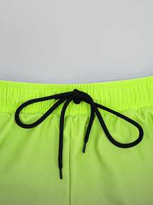 Manfinity Swimmode Set de 2 piezas Traje de baño para hombre con parte superior y pantalón corto, conjunto de playa para vacaciones - Negro - Ver 5