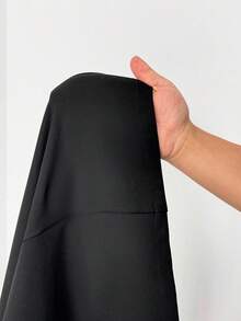 Truni Áo khoác Blazer cổ vuông tay dài cỡ lớn dành cho nữ, thắt eo, đính nút kim loại, phù hợp cho mùa thu/đông - màu đen - Xem 12