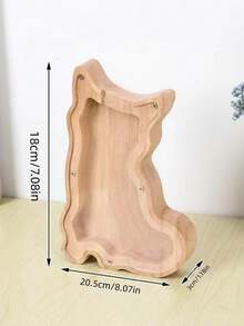 Joivida 迷人的木质猫形储蓄罐，配有透明玻璃盖 - 独特的动物造型硬币收纳盒，家居装饰佳品，生日、圣诞节、感恩节、复活节等节日的完美礼物，桌面和抽屉收纳整理好帮手