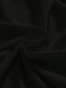 ROMWE Goth 哥特式钢琴键盘、星星、心形音符图案蕾丝吊带背心和褶皱短裤睡衣套装，休闲家居服 - 黑色 - 查看 8