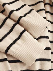 CosyJoli Pulover tricotat cu mânecă lungă și guler rotund casual pentru femei, plus mărime, haine de toamnă și iarnă pentru femei - Caisă - Vizualizare 8