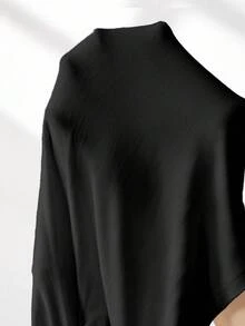 SHEIN Tween Girls Ballet Clothing, High Stretch Smooth Jacket For Ballet Competition Fall Winter - Black - View 6