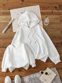 SHEIN | PAW Patrol Young Girl Casual Striped Cartoon Dog Print Crew Neck Sweatshirt, Autumn - White - View 11