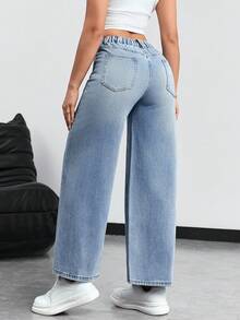 SHEIN Tall Jeans décontractés à jambes cintrées lavés pour femmes
