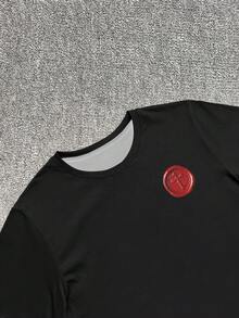 Glimmora 男士休闲十字架标语印花T恤，夏季 - 彩色 - 查看 6