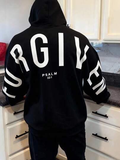 Manfinity Dauomo Men's Sweatshirt Hoodie,Yahweh Men's Letter Print Hoodies Casual Oversized Graphic Hoodie Baggy Pullover Sweatshirts 2026 Coat,A Men's Sportswear With A Full Printed Pattern Of Jesus Bible Motto Letters, A Gift For Your Boyfriend