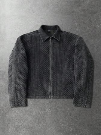 Street Life Giacca vintage lavata per uomo, alla moda per l'autunno