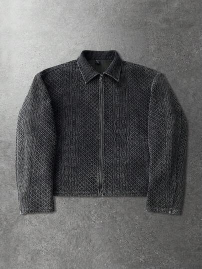 Street Life Giacca vintage lavata per uomo, alla moda per l'autunno