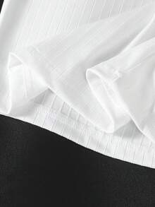 SHEIN Girls Elastic Long Sleeve T-Shirt & Elegant Skirt Set, Suitable For Outings, Street, Back To School, Campus Wear - Pink - View 4