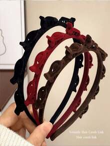 Flocked Braided Hair Clips/Set, Perfect For Styling Side Bangs And Broken Hair, Hairpin And Headband Combo,Hair Hoop,Gifts,Travel,Gifts For Women - Multicolor - View 2