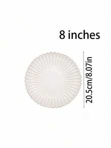 Cirelle Retro Chrysanthemum Ceramic Plate, Elegant White Dinner Plate For Breakfast, Bread, Steak, Pasta, Fruit, Salad, Cake, Home & Restaurant Tableware | Dinner Set,Plates,Plate,Ceramic Plate,White Plates,Dinner Plates - Multicolor - View 8