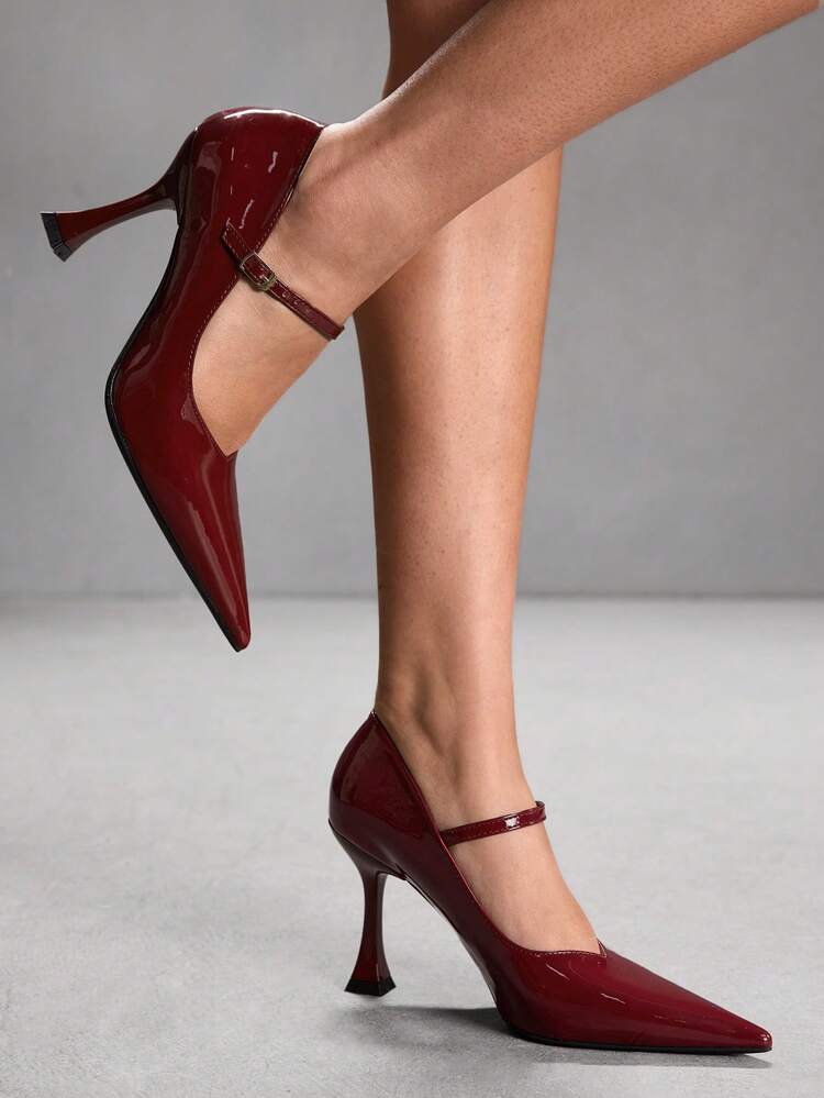 CUCCOO SZL Women's Pointed Toe High Heel Shoes, Stable Walking Formal Dress Shoes For Banquet, Party, Music Festival For Christmas