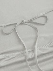 Sweetra Black Plunging Neck Backless Tie Strap Sleeveless Sexy Bodycon Mini Dress