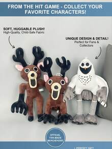 99 Nights Horror Game - Jucărie de pluș oficială Elk - Înfiorător și drăguț, articol de colecție pentru fani și jucători, cadou unic pentru el, cadou de Crăciun și ziua de naștere pentru adulți