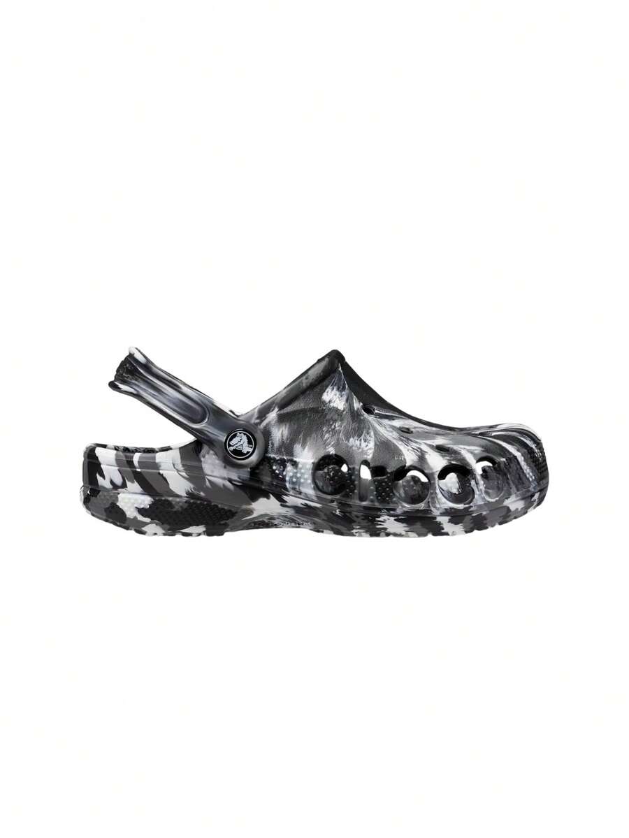 Crocs Baya Marbled Men's Clog Black/White 206935 - Black and White - View 1