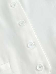 INAWLY 大码女装新款法式休闲纯色上衣，简约通勤百搭休闲款，适合外穿、购物、上班通勤，春、夏、秋、冬四季皆宜。 - 白色 - 查看 5