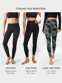 26" FeatherFit™ High Expectations Super High-Waist Pocket Leggings Gym - Dark Green - View 2