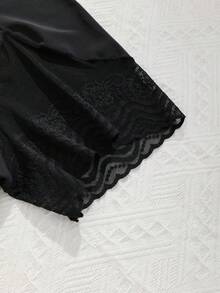 1件装女士高腰塑形内裤，条纹提臀网眼收腰塑形裤，收腹提臀平腹紧身裤，塑身短裤，内衣内裤，束腰塑形裤 - 黑色 - 查看 7