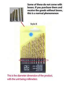 Titanium Coated HSS High Speed Steel Drill Bit Set Drill Bit .Hex Shank Bit Tools 1.5 - 6.5mm,Tool Accessories - Gold - View 12