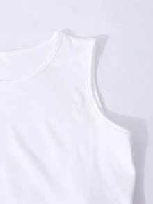 Sparklyn 3pcs/Set Teen GirlCasual Outfit, Including Hooded Zip-Up Sweatshirt With Horse Print, White Tank Top, And Elastic Waist Straight Leg Pants, Autumn - Black - View 4