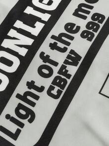 Manfinity EMRG Men's Minimalist Printed Hooded Long Sleeve Sweatshirt Sweatshirt Zip Up Hoodie Men S Letter Graphic Print Zip Up Hoodie Graphic Zip Ups Men S Street Wear Zip Up Graphic Print Hoodie - Multicolor - View 4