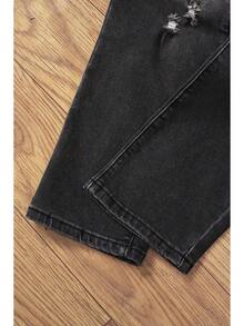 RivetRise Men's Button Front Long Sleeve Pocket Casual Denim Hoodie Jacket, For Fall - Grey - View 5