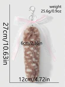 ROMWE J-Fashion 1 Y2k Retro Ngọt Ngào Mát Mẻ Thời Trang Cá Nhân Dễ Thương Chất Lượng Cao Nhiều Màu Sang Trọng Mô Phỏng Thay Đổi Dần Dần Ngang Họa Tiết Da Báo Cáo Lông Thú Mini Đuôi Tự Làm Móc Khóa Phụ Kiện Túi Mặt Dây Chuyền, Màu Ngẫu Nhiên, Thích Hợp Cho Bé Gái Và Quý Cô Mặc Hàng Ngày, Quà Tặng Ngày Lễ - Nhiều thông số kỹ thuật - 7 - Xem 4