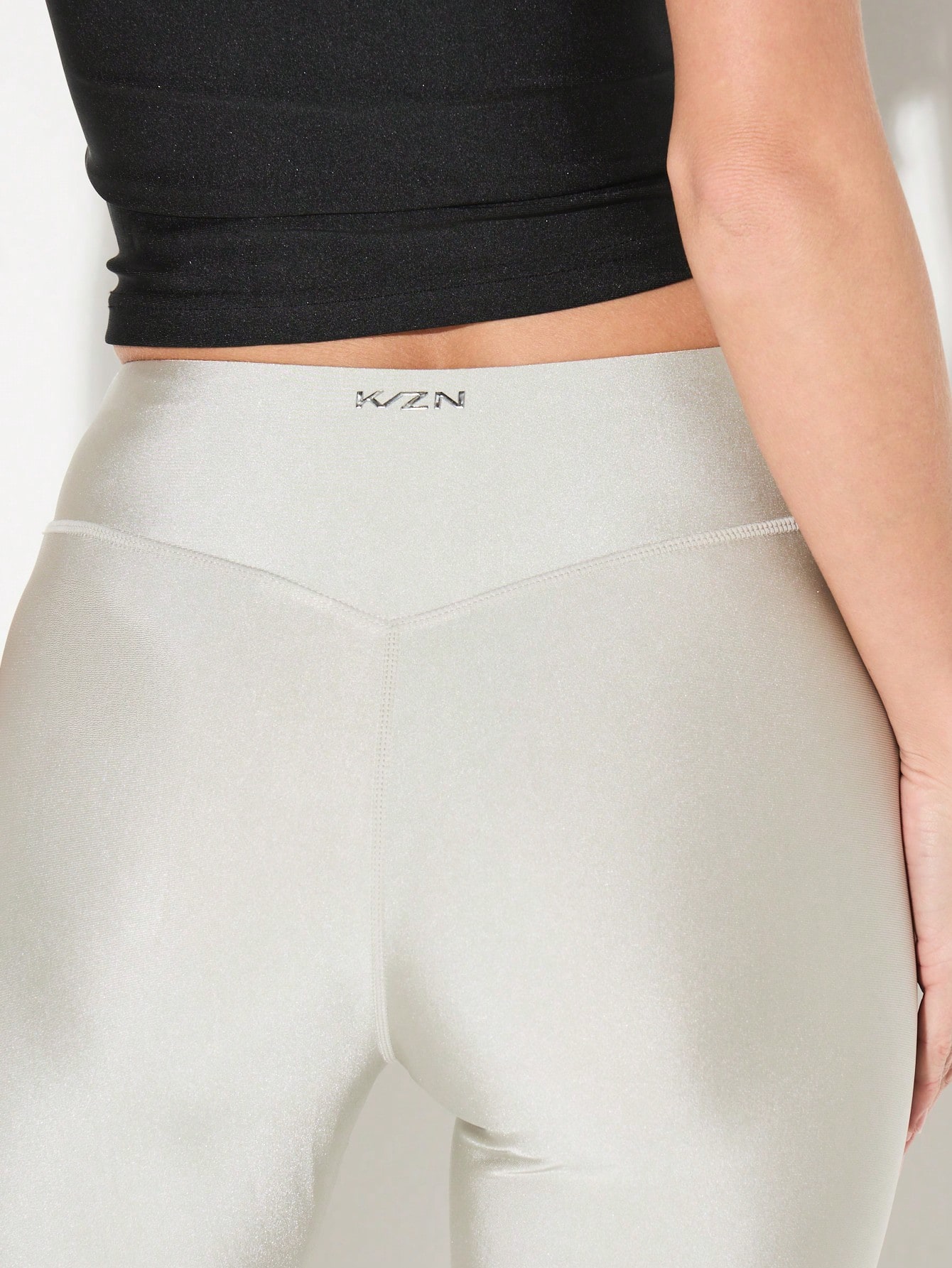 KIZN High Waisted Glossy Full Length Leggings